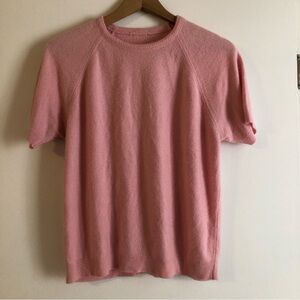 Short Sleeve Pink Sweater